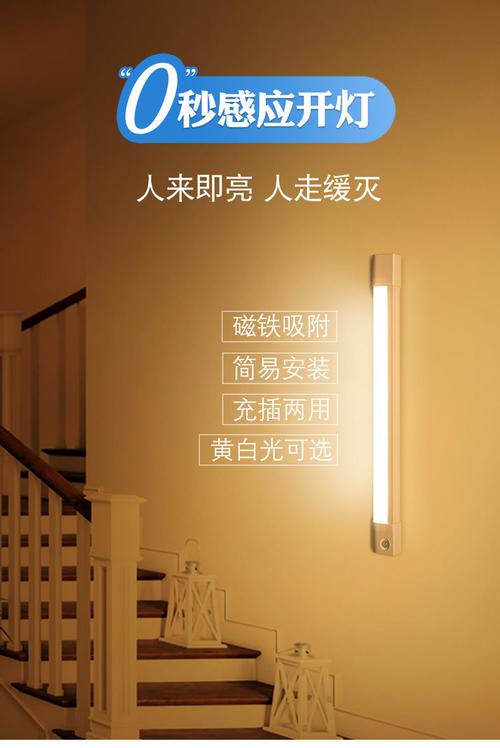 嵐兮冉 嵐兮冉 智能人體感應小夜燈自動聲控燈光控可充電池式家用過道